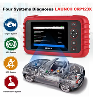 Nueva Herramienta de Diagnóstico para Autos CRP123X V2.0, Escáner OBDII, Herramienta de Escaneo OBD2, Diagnóstico de Cuatro Sistemas, Servicios de Reinicio, X431 PRO