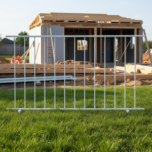 Panel de valla de acero con recubrimiento en polvo blanco de 5.4 pies x 2.5 pies para uso exterior - Product Image 2