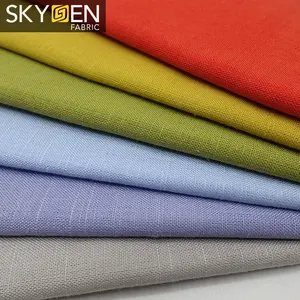 Skygen 30% 亚麻30% Lyocell 40% 棉140gsm服装纺织亚麻天丝混纺面料柔软亚麻面料