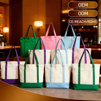 Bolsos Tote Personalizados de Gran Capacidad para Mujer, para Uso Diario, Bolsas de Compras Plegables Ecológicas de Lona de Algodón con Logotipo