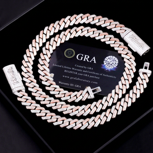 Fashion Jewelry <b>Iced</b> <b>Out</b> Moissanite Diamond 8mm 10mm 12mm Width 925 Solid Silver Cuban Link <b>Chain</b> for Men Necklace - Product Image 1