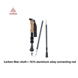 Bâtons de randonnée en fibre de carbone personnalisables, directement de l'usine, avec paniers anti-merde et neige offerts, longueur réglable 115-135 cm, plusieurs couleurs - Product Image 3