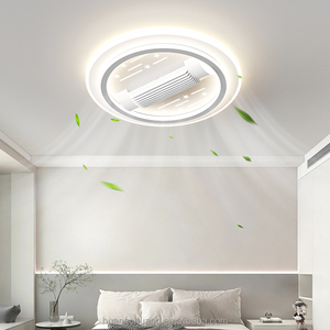 Ventilateur de plafond sans pales avec lumière, télécommande intelligente, LED 3CCT, moderne, pour chambre d'hôtel, décoratif, OEM - Product Image 5