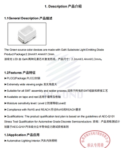 Chip de luz de coche blanco directo de fábrica rojo naranja azul Led Refond para iluminación Interior automotriz - Product Image 2