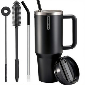 Vaso Térmico Personalizado de Acero Inoxidable de 40 oz con Asa y Tapa, Aislado al Vacío, <span class=keywords><strong>para</strong></span> Viaje, con Pajita, Logotipo Grabado con Láser, 12-24 Horas de Temperatura - Product Image 2