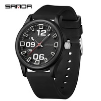 SANDA 3252 Reloj de cuarzo popular para estudiantes Reloj deportivo para niños con cinta de silicona resistente al agua a la moda y simple