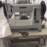 Vente d'usine : Machine à coudre industrielle d'occasion pour cuir, composants PLC, vitesse 650 points/min, épaisseur 13 mm, origine Japon, 175 kg