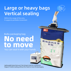 Máquina selladora de prensa manual portátil con sello vertical de embalaje resistente al calor para bolsas grandes con caja eléctrica para sellar varias bolsas - Product Image 4