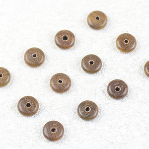 Green Sandalwood Loose Beads 3x8mm Flat Round <b>Spacers</b> For Bracelet Making DIY Jewelry Accessories - Product Image 3