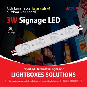 IP67 12V 2835SMD 3W 4LEDs <b>LED</b> <b>Module</b> 125lm/W for Backlit Signage and Advertising Light Box Projects - Product Image 5