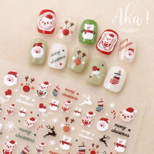 Qianya 2017 lindo Kawaii Santa Tree 3D Nail Art Sticker estilo navideño conejo decoraciones <span class=keywords><strong>de</strong></span> <span class=keywords><strong>uñas</strong></span> al por mayor <span class=keywords><strong>uñas</strong></span> <span class=keywords><strong>de</strong></span> plástico - Product Image 2