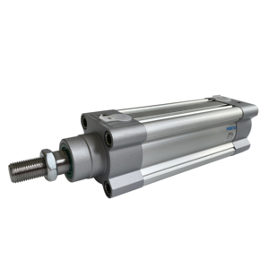 Cylindre pneumatique ISO DSBC-63-100, alésage 63 mm, course 100 mm, double action, avec amortissement réglable pour usage industriel A - Product Image 1