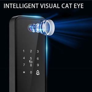 Sonnette électronique de luxe pour la maison, clé carte, biométrie AI, empreinte digitale, serrure de porte intelligente TTLock Tuya <span class=keywords><strong>avec</strong></span> caméra de reconnaissance faciale 3D - Product Image 3