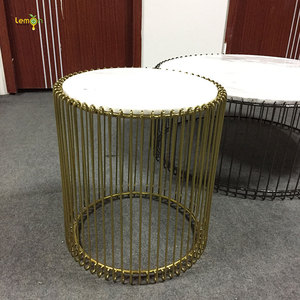 New Arrival Modern Simple Stainless Steel <strong>Round</strong> Wrought Iron <strong>Small</strong> <strong>Glass</strong> Tea <strong>Table</strong> - Product Image 2