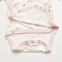 Combinaison pour bébé nouveau-né en fibre de bambou et élasthanne, imprimé animal, respirante, unisexe, manches courtes, boutons latéraux, été
