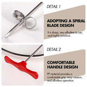 Coupe-spirale en acier inoxydable pour la maison, couteau spiralé torsadé pour peler et émincer les carottes, gadgets <span class=keywords><strong>de</strong></span> cuisine - Product Image 5