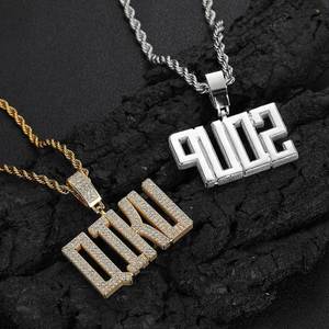 Block Alphabet Letter Hip Hop Pendant Custom Real Gold Plated Prong Setting 925 Silver Moissanite Bling <b>Iced</b> <b>Out</b> Fine Jewelry - Product Image 2
