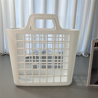 Panier de rangement en plastique de couleur personnalisée Conteneur de stockage des aliments Boîte Panier organisateur avec poignée