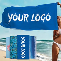 Wholesale Free Sample Microfiber Suede Summer Digital Print Logo Sand Free Quick Dry Polyester Printed Custom Beach Towel