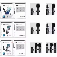 Microphone Lavalier Portable Sans Fil et Filaire PIX-LINK K8 K9 pour Jeux, Interviews, Double Micro pour TikTok, Diffusion en Direct et Vlog