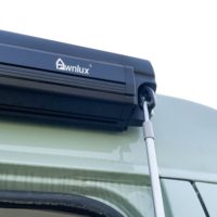 Auvent de caravane rétractable à commande manuelle Awnlux W5500, installation facile, cadre en alliage d'aluminium, pour camping-car