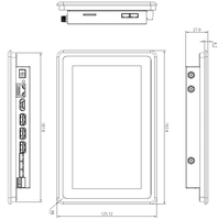 PC tactile à écran tactile capacitif à cadre en alliage d'aluminium mural pas cher, RK3288 quadricœur, 2 Go de RAM, 32 Go de ROM