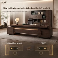 Bureau d'affaires moderne en bois massif composite de style chinois LBZ-169X, esthétique Song, en forme de L, pour bureau à domicile avec livraison porte-à-porte