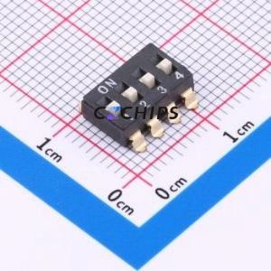 BX-DS2.54-4PTP DIP Switch SMD,P=2.54mm Switch Flat Toggle, Groove Type Single Pole Single Throw 4 2.54mm - Product Image 1