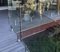Balustrades en verre sans cadre YL METAL avec embouts en acier inoxydable pour balcon extérieur
