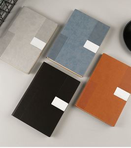 Carnet de notes professionnel A5 en cuir PU personnalisé, 100 feuilles, reliure cousue, couverture rigide multicolore, cadeau d'entreprise pour le bureau - Product Image 3