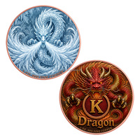 Pièce de monnaie en cuivre fin 99,9 % de 1 oz, pièce de monnaie souvenir en cuivre antique personnalisée avec un dragon chinois, pour collection ou cadeau