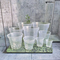 Pots de fleurs en plastique transparent avec trous au design moderne paniers et jardinière en plastique transparent vente en gros
