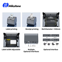 Impresora de Recibos de Escritorio Milestone MHT-L80G con 10% de Descuento, Impresora de Tickets de 3 Pulgadas y 80 mm, Compatible con Códigos QR, ESC POS, Impresora de Facturas en Existencia