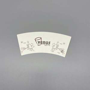 Vasos de Papel Blancos Lisos para Ensaladas, con Logotipo Personalizado, Vasos de Papel de Doble Pared de 12 Onzas, con Forma de Abanico - Product Image 2