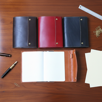 Protège-cahier A5 en cuir PU de haute qualité avec porte-stylo et porte-cartes, personnalisable avec logo