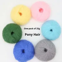 Fil à anneaux en laine mohair, mohair angora à poils longs, poils de cheval de mer, fil fin pour applications textiles, vente en gros usine