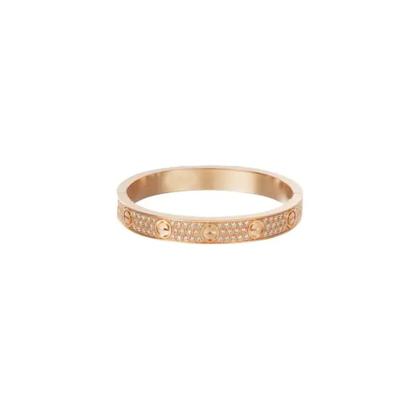 High品質ステンレス鋼愛の完全なダイヤモンドのブレスレットの豪華結婚式Cuff Bracelet