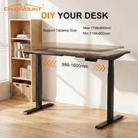 Base de bureau électrique réglable en hauteur à double moteur et trois niveaux, avec mémoire et télécommande, pour poste de travail assis-debout