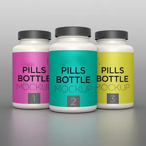 2023 New Design HDPE multi color bottles plastic pill or powder jar capsule Medicine Bottle Pill Container