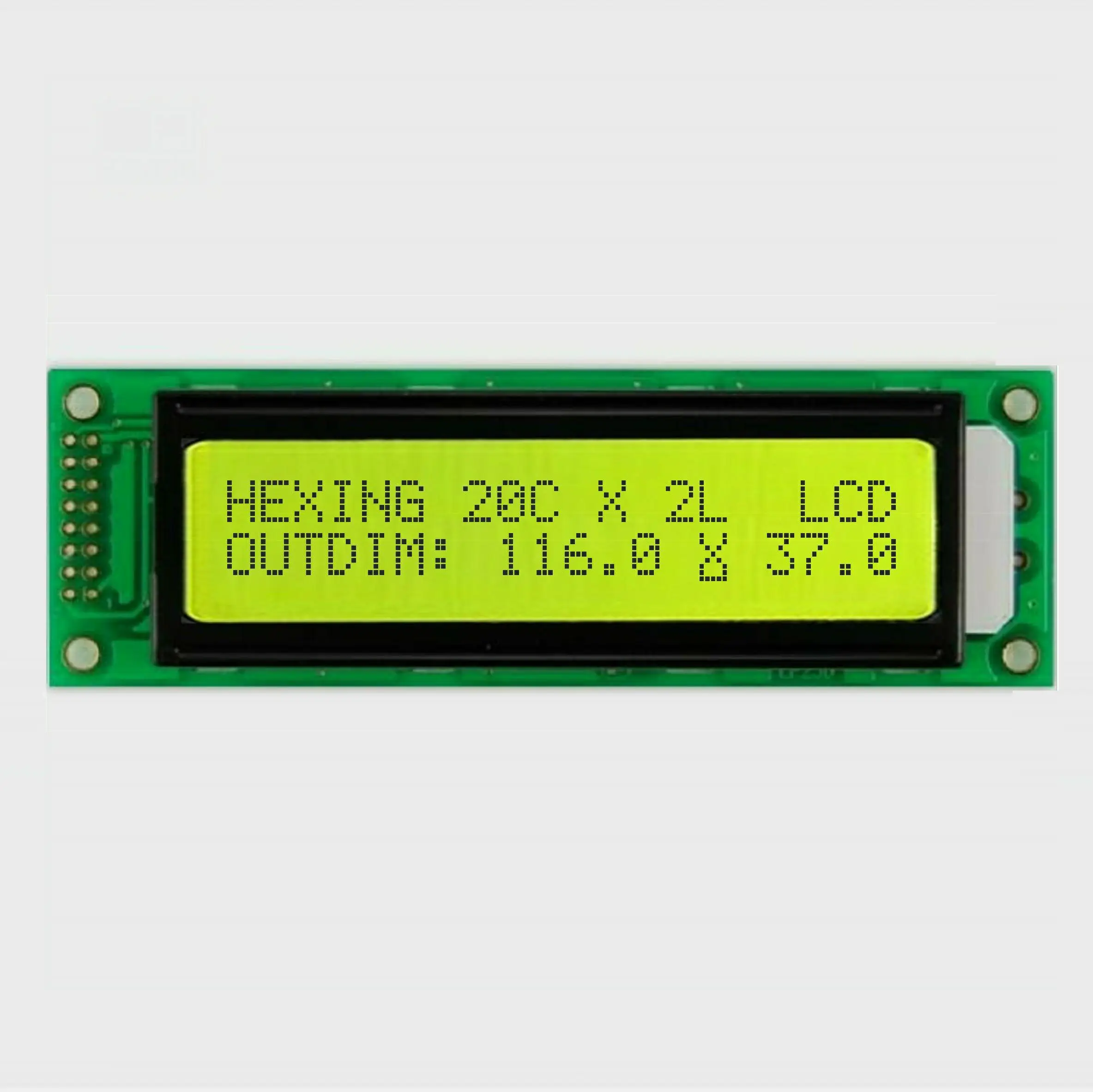 Módulo lcd de 20 caracteres x 2 líneas, 20x2, 2002a, módulo de pantalla lcd con STN, modo amarillo, retroiluminación LED blanca, fuente de alimentación de 3,3 V y 5V