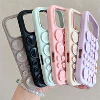 Coque de téléphone en silicone à ventouse pour iPhone 17 16 15 Pro Max, antichoc, adhérence collante, toucher doux, couleur unie, anti-chute