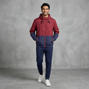 Veste coupe-vent pour homme en toile d'extérieur avec logo en gros, col montant, légère, coupe-vent, respirante, séchage rapide - Product Image 1