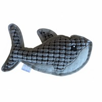 Jouet pour chien en peluche requin gris, résistant aux morsures, interactif, couineur, pour la dentition, fabriqué en Chine, modèle HW-39