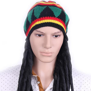 Ensemble de costume de Rasta pour homme adulte, chapeau Rasta et perruque noire, soldat buffle - Product Image 5