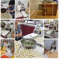 Rouleau de pâte rond carré Siomai Wonton nouilles en feuille faisant des machines Machine de fabrication de peau d'emballage de boulette