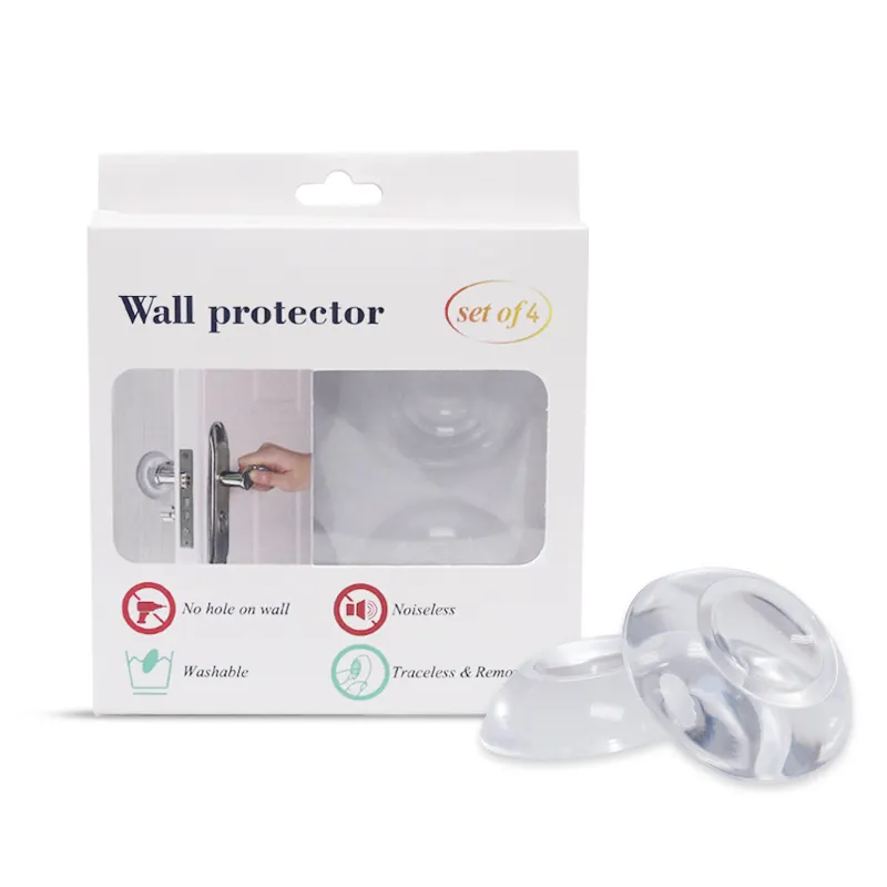 Protetor de parede magnético nano, 4 unidades, botões de silicone, protetor amortecedor, reutilizável, protetor amortecedor