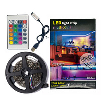 Bandes LED TSINYE USB avec télécommande, SMD2835, pour fond de télévision, chambre à coucher, meubles, bandes LED