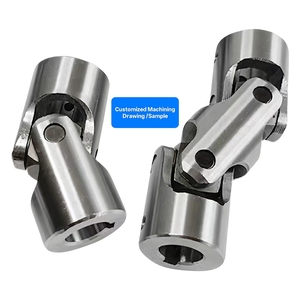 Servicio de Mecanizado CNC, Fabricante de Juntas Cardánicas Personalizadas, Eje de Dirección de Acero Inoxidable con Doble Junta Universal, Eje Axial - Product Image 2