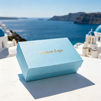 Boîte rigide en carton assemblée avec couvercle et base pour la décoration de logo personnalisé en relief, lots d'emballage en gros