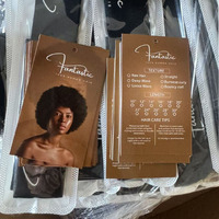 Étiquettes Personnalisées à Logo et Étiquettes Volantes pour Cheveux, Auto-Adhésives, pour Emballage de Mèches d'Extensions Capillaires